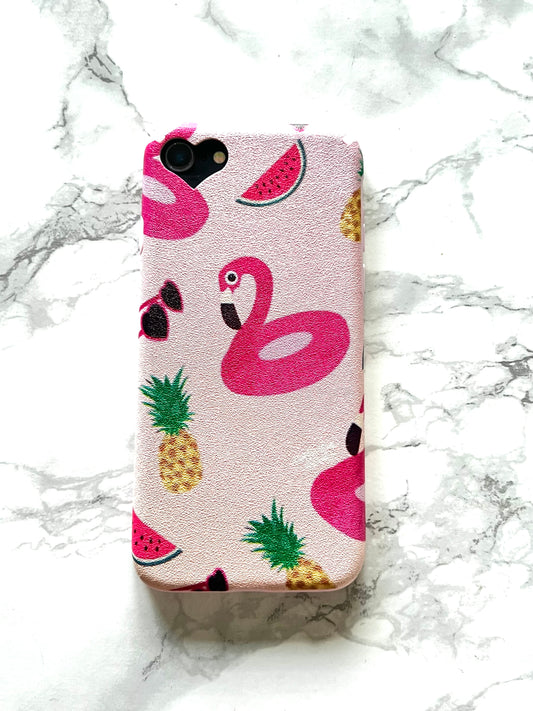 Pink Flamingo Float Pool Party with Pineapple and Sunglasses
