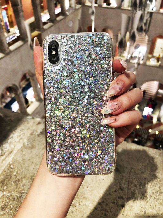 Platinum Glitter Holographic Glitter Case