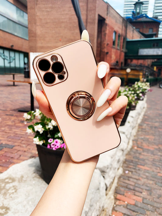 Luxury Electroplated Ring Grip Phone Case