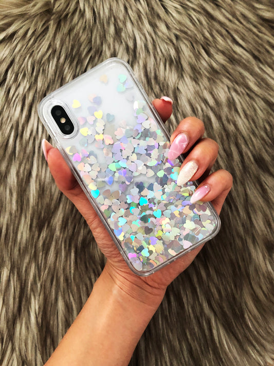 Silver Bells Liquid Holo Glitter Phone Case