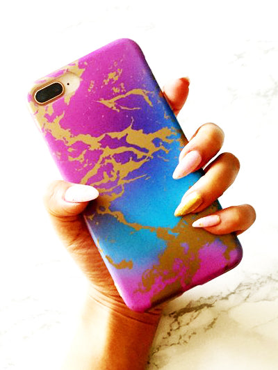 Love In The Moonlight Marble iPhone Case