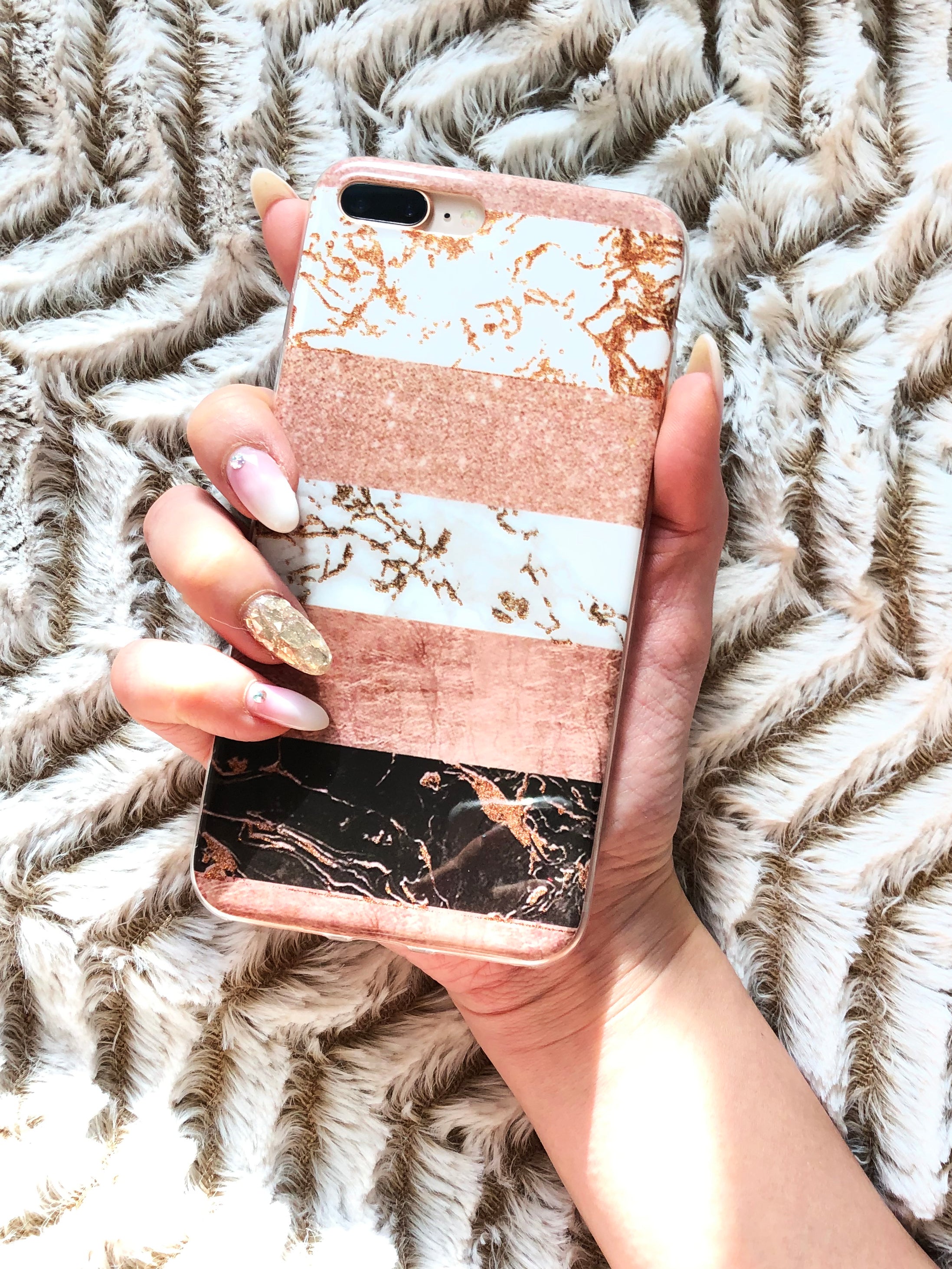 Rose Gold Melody Marble Phone Case