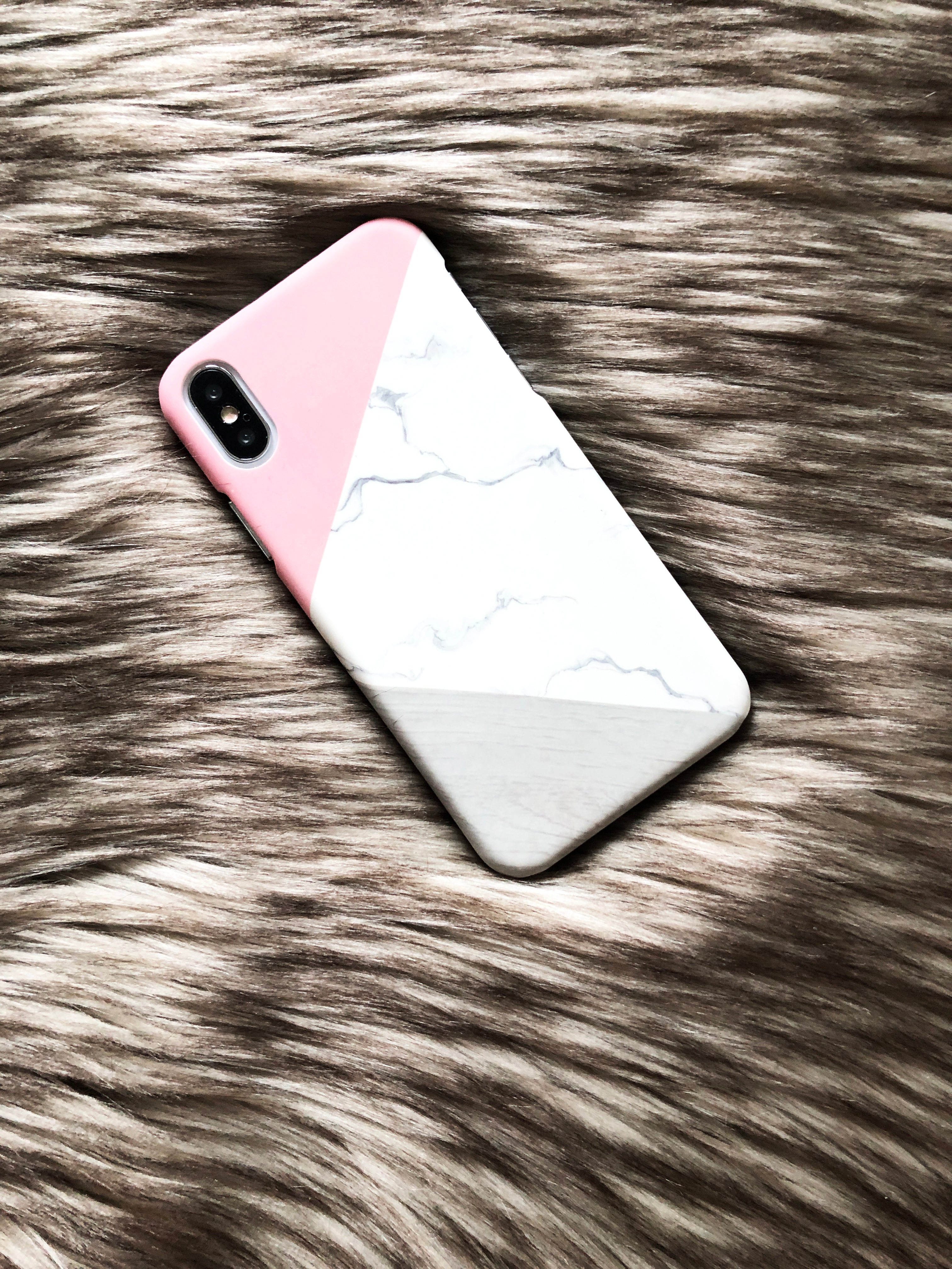 Marble Geometric Matte iPhone Case