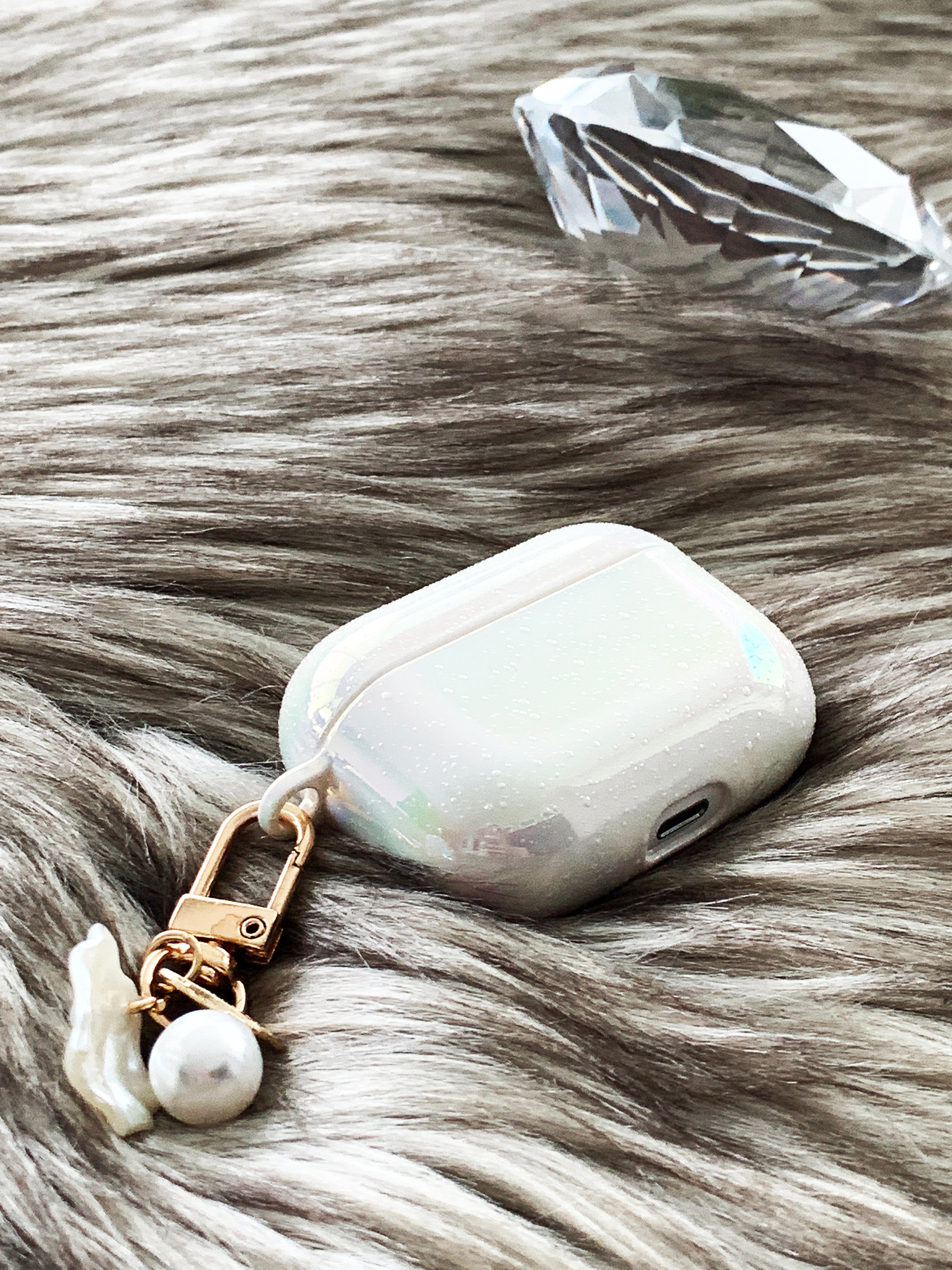 Opal Pearl Holographic AirPods Case