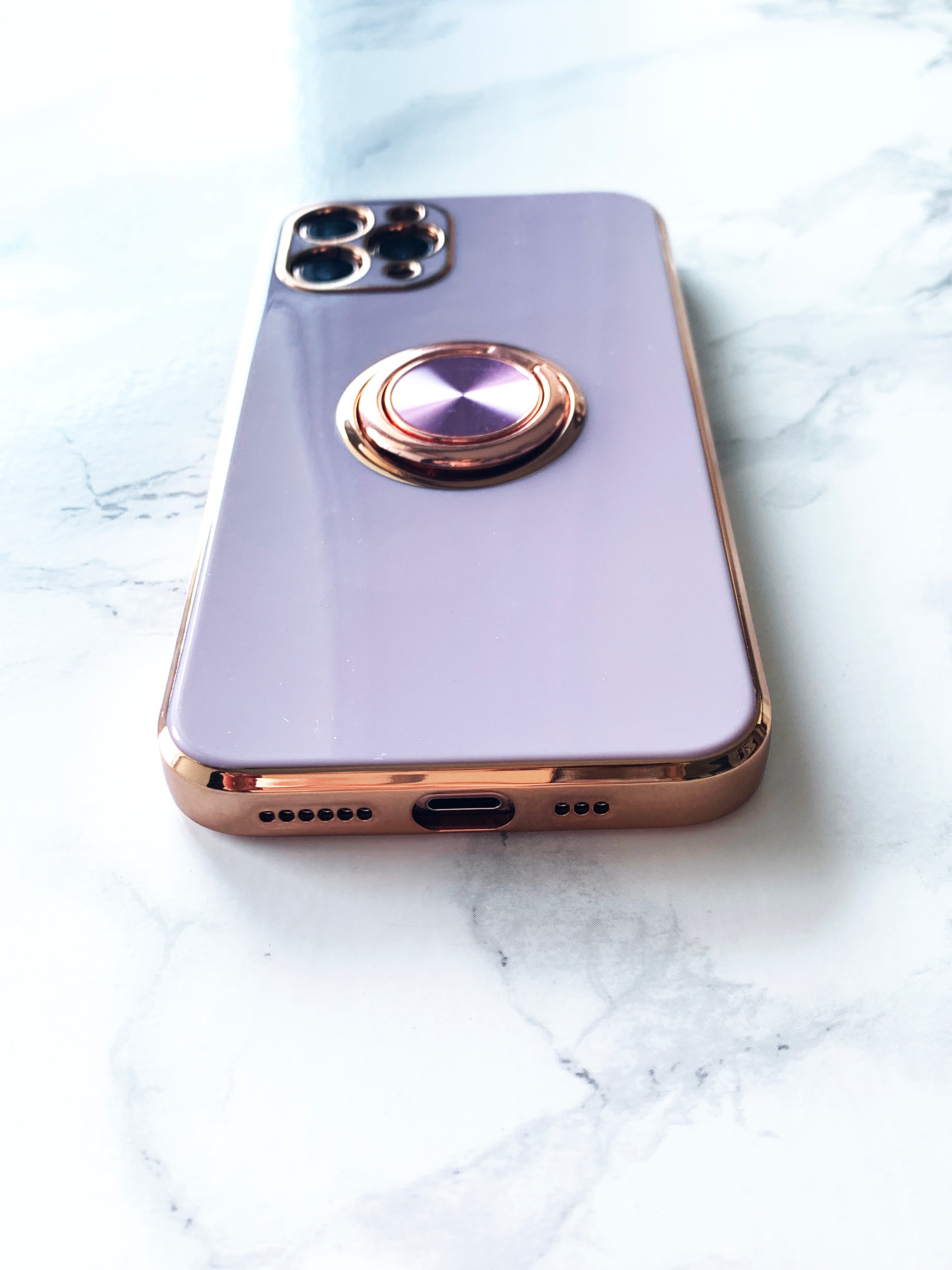Luxury Electroplated Ring Grip Phone Case