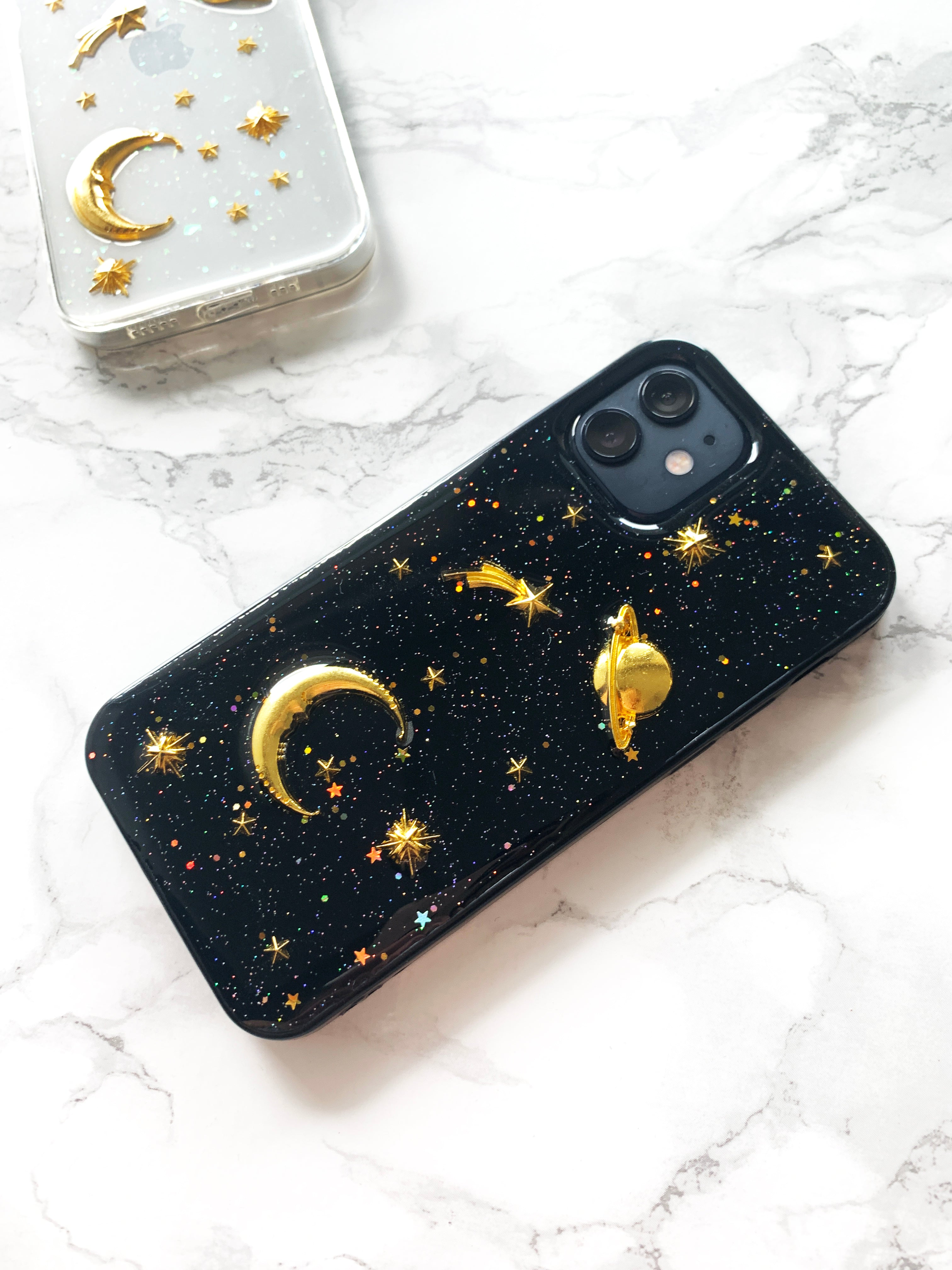 Moon & Stars Glitter Phone Case