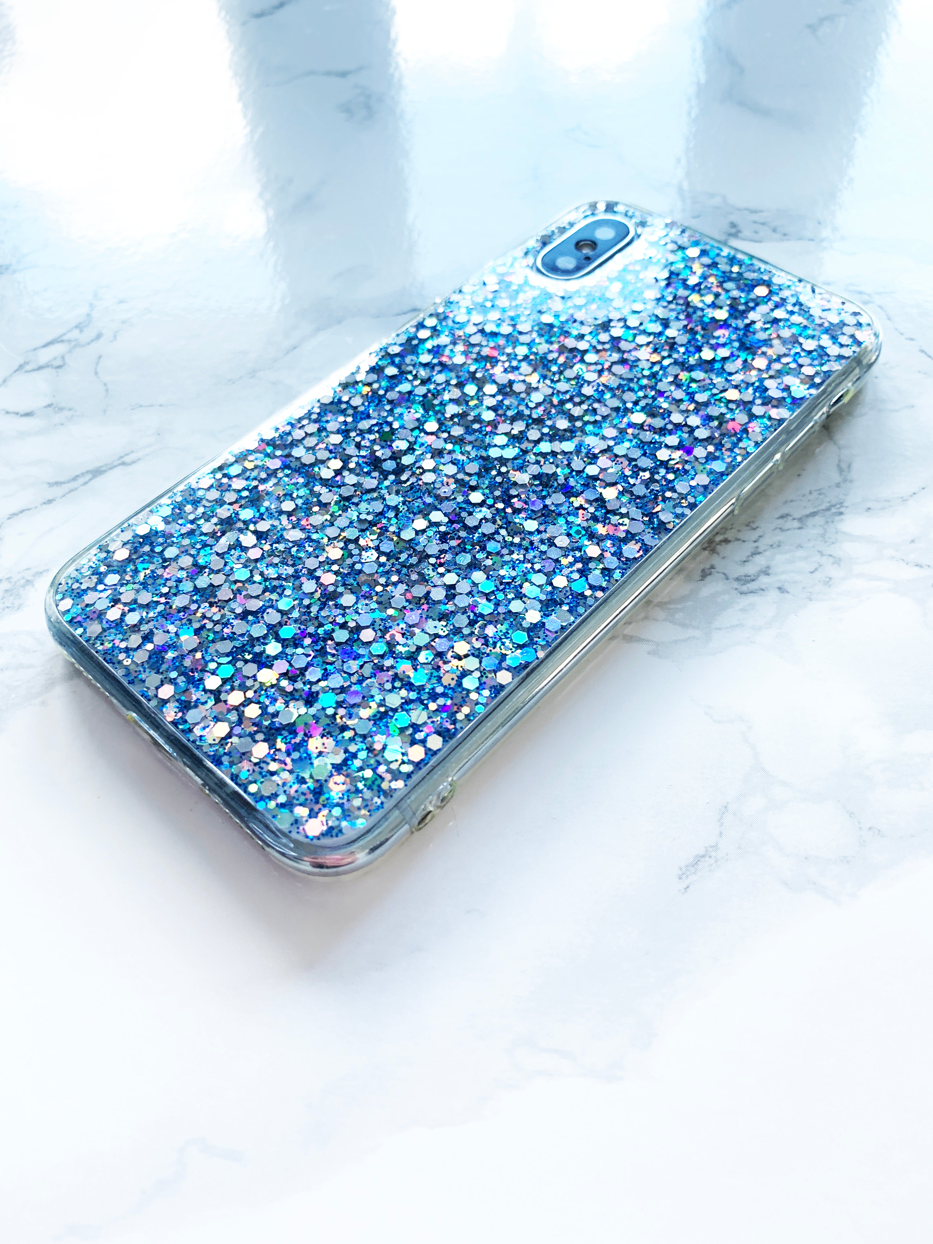 Sapphire Holographic Sparkle Glitter Phone Case