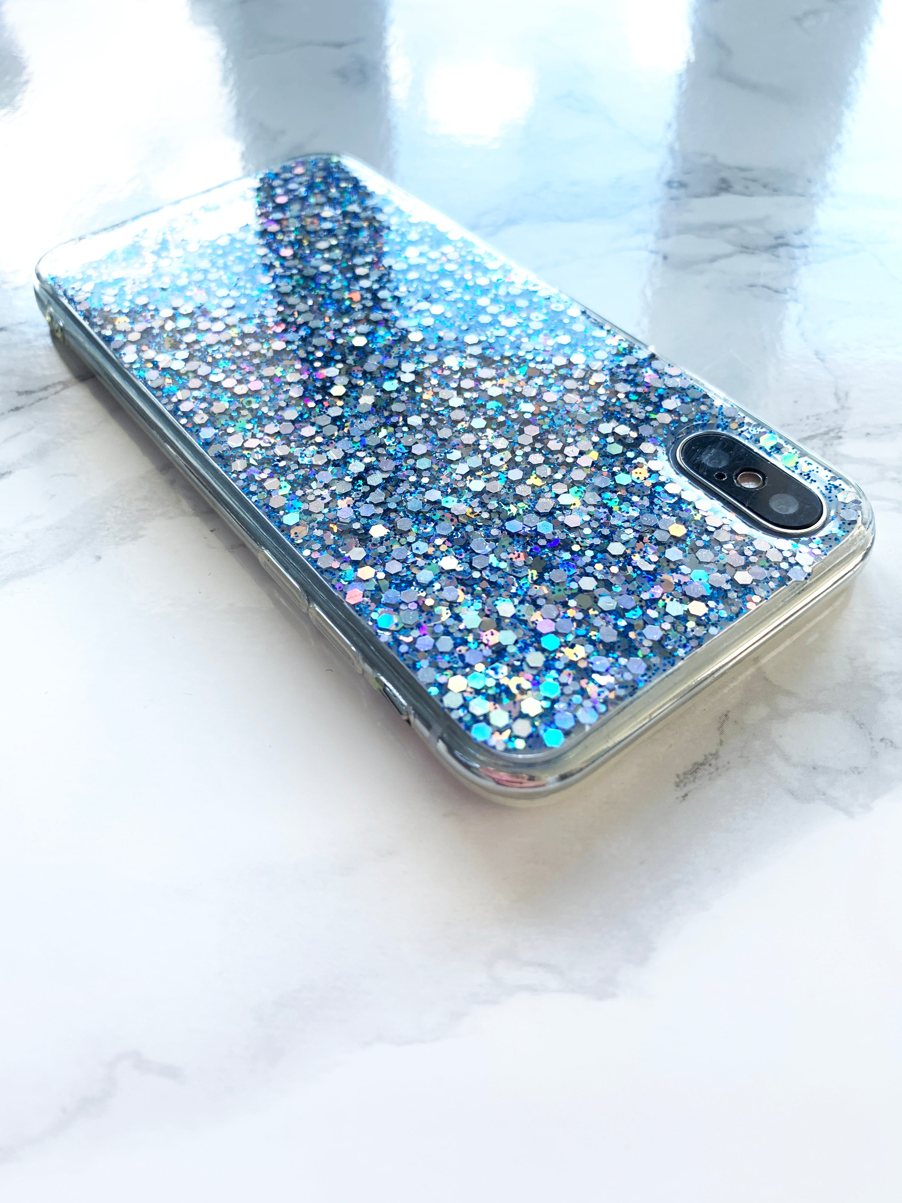 Sapphire Holographic Sparkle Glitter Phone Case