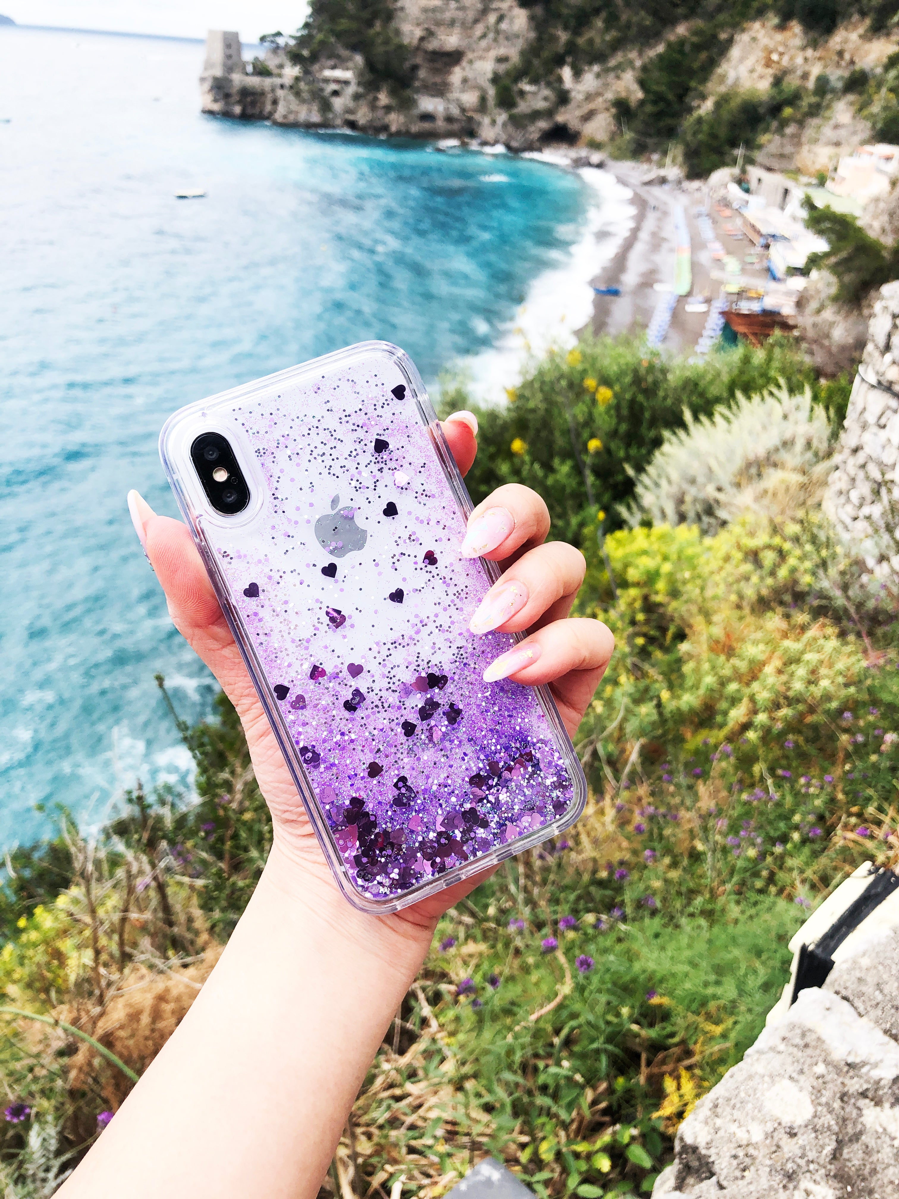 Made Of Hearts - Liquid Holographic Glitter Phone Case