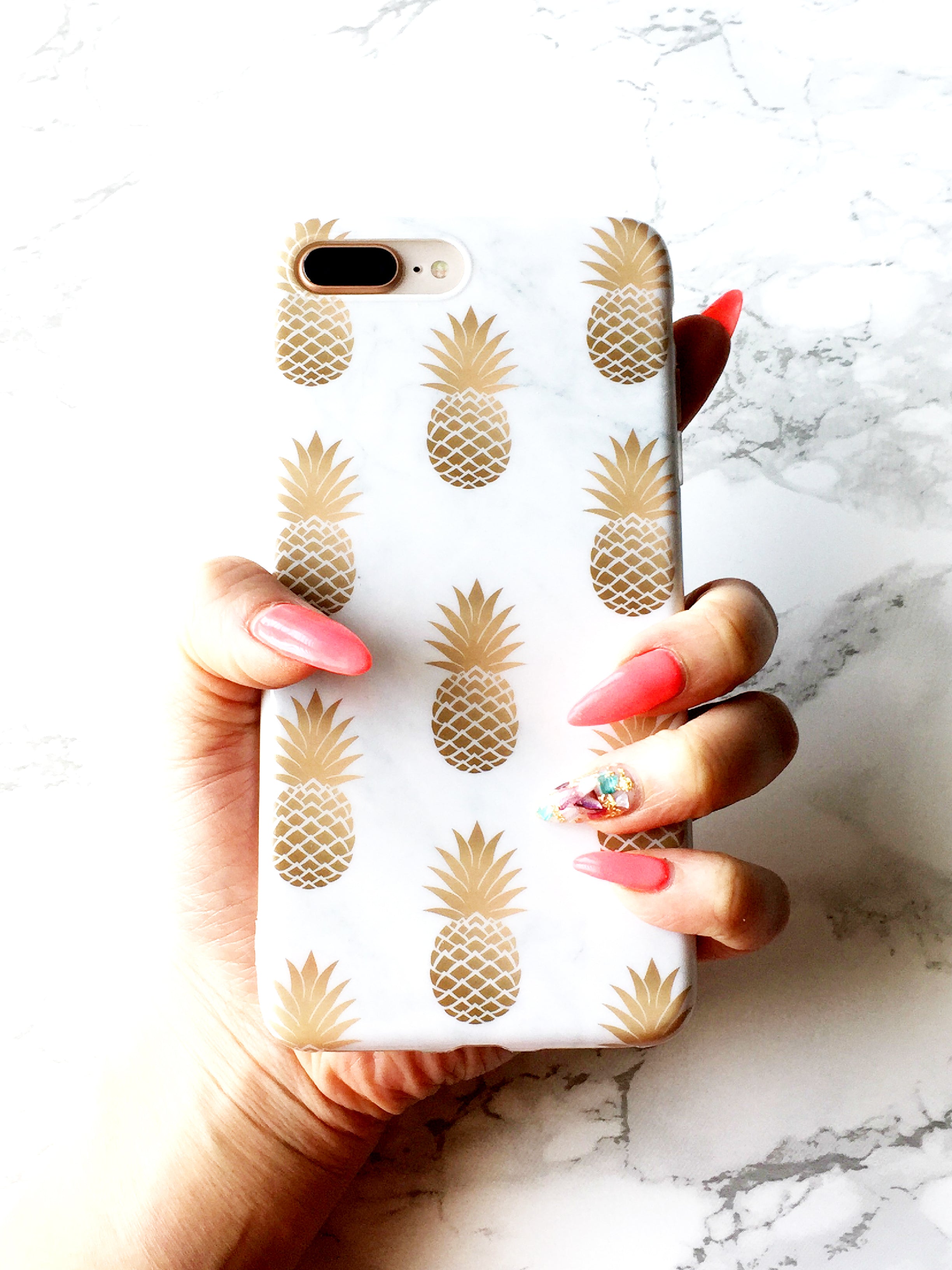 Bling Bling Pineapple Reflective Phone Case