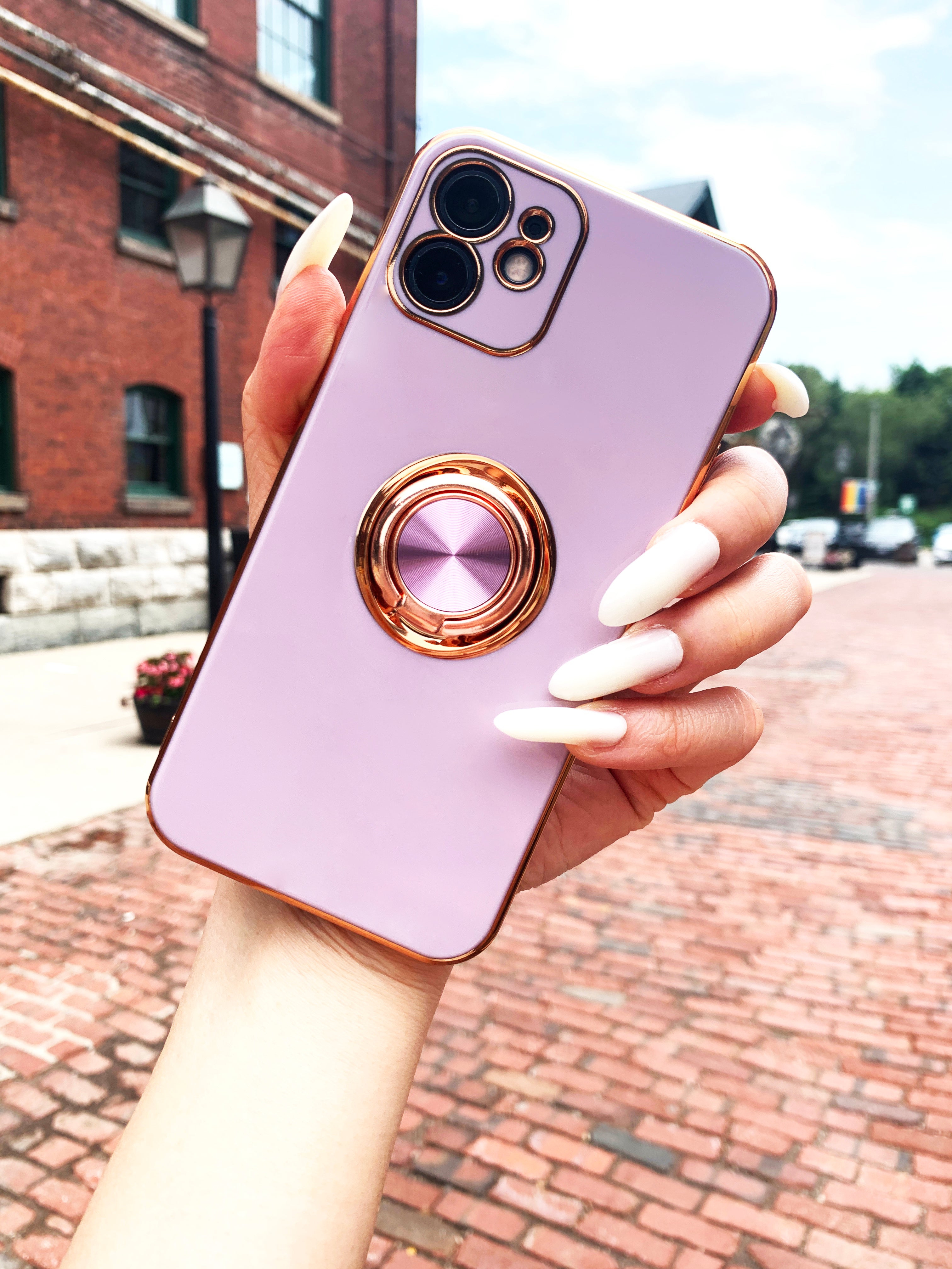 Luxury Electroplated Ring Grip Phone Case