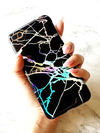 Rainbow Dream Holographic Marble Phone Case